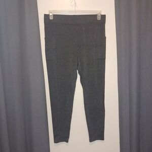 LOFT Outlet Women's Charcoal Grey Jogger Pants Size L Pockets Casual Comfort